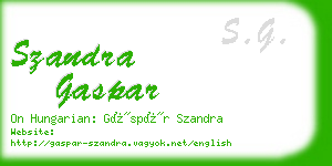 szandra gaspar business card